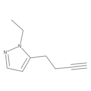 5-(but-3-yn-1-yl)-1-ethyl-1H-pyrazole结构式