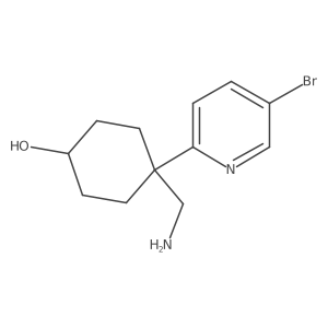 4-(Aminomethyl)-4-(5-bromopyridin-2-yl)cyclohexan-1-ol Structure