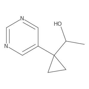 1-[1-(Pyrimidin-5-yl)cyclopropyl]ethan-1-ol Structure