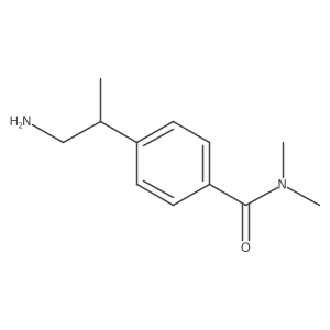 4-(1-aminopropan-2-yl)-N,N-dimethylbenzamide结构式