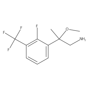 2-[2-Fluoro-3-(trifluoromethyl)phenyl]-2-methoxypropan-1-amine结构式
