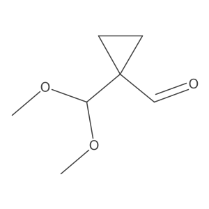 1-(Dimethoxymethyl)cyclopropane-1-carbaldehyde Structure