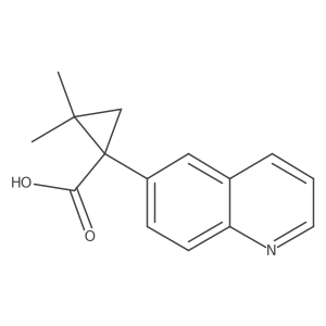 2,2-Dimethyl-1-(quinolin-6-yl)cyclopropane-1-carboxylic acid结构式