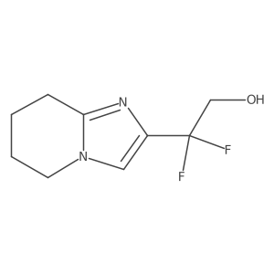 2,2-difluoro-2-{5H,6H,7H,8H-imidazo[1,2-a]pyridin-2-yl}ethan-1-ol结构式