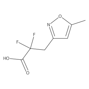 2,2-Difluoro-3-(5-methyl-1,2-oxazol-3-yl)propanoic acid结构式