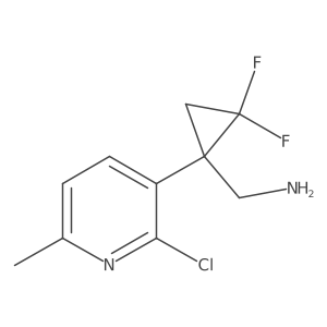 [1-(2-Chloro-6-methylpyridin-3-yl)-2,2-difluorocyclopropyl]methanamine结构式