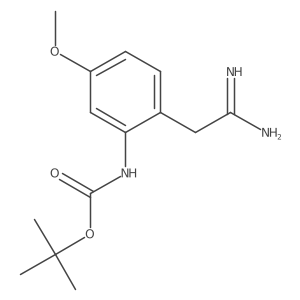 tert-butyl N-[2-(carbamimidoylmethyl)-5-methoxyphenyl]carbamate Structure
