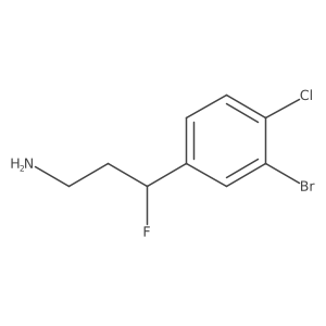 3-(3-Bromo-4-chlorophenyl)-3-fluoropropan-1-amine结构式