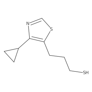 3-(4-Cyclopropyl-1,3-thiazol-5-yl)propane-1-thiol Structure