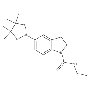 N-ethyl-5-(tetramethyl-1,3,2-dioxaborolan-2-yl)-2,3-dihydro-1H-indole-1-carboxamide Structure