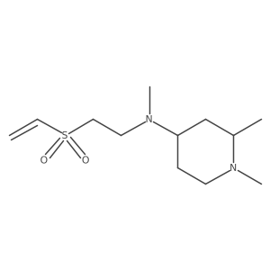N-(2-Ethenylsulfonylethyl)-N,1,2-trimethylpiperidin-4-amine结构式