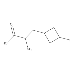 NC(CC1CC(F)C1)C(=O)O结构式