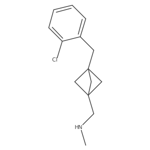 ({3-[(2-Chlorophenyl)methyl]bicyclo[1.1.1]pentan-1-yl}methyl)(methyl)amine Structure