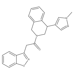 2-(benzo[d]isoxazol-3-yl)-1-(4-(1-methyl-1H-pyrazol-4-yl)-3,4-dihydroisoquinolin-2(1H)-yl)ethanone Structure