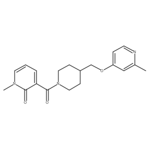 1-Methyl-3-(4-{[(2-methylpyridin-4-yl)oxy]methyl}piperidine-1-carbonyl)-1,2-dihydropyridin-2-one Structure