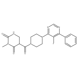 5-[4-(5-Fluoro-6-phenylpyrimidin-4-yl)piperazine-1-carbonyl]-3-methyl-1,3-diazinane-2,4-dione Structure