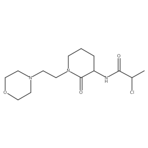 2-Chloro-N-[1-(2-morpholin-4-ylethyl)-2-oxopiperidin-3-yl]propanamide结构式