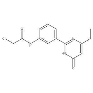 2-Chloro-N-[3-(4-ethyl-6-oxo-1H-pyrimidin-2-yl)phenyl]acetamide结构式