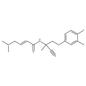 (2E)-N-[1-cyano-2-(3,4-difluorophenoxy)-1-methylethyl]-4-(dimethylamino)but-2-enamide结构式