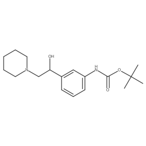 tert-butyl N-{3-[1-hydroxy-2-(piperidin-1-yl)ethyl]phenyl}carbamate结构式