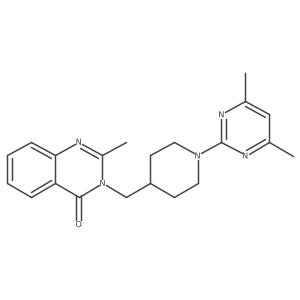 3-{[1-(4,6-Dimethylpyrimidin-2-yl)piperidin-4-yl]methyl}-2-methyl-3,4-dihydroquinazolin-4-one Structure