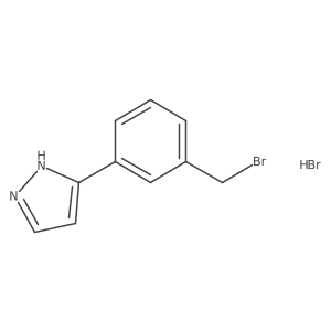 5-[3-(Bromomethyl)phenyl]-1H-pyrazole;hydrobromide Structure