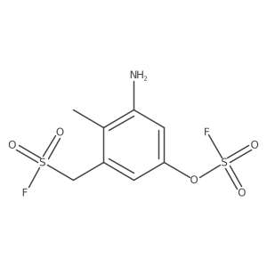 {3-Amino-5-[(fluorosulfonyl)oxy]-2-methylphenyl}methanesulfonyl fluoride结构式