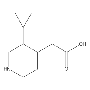 2-[(3R,4S)-3-cyclopropylpiperidin-4-yl]acetic acid Structure