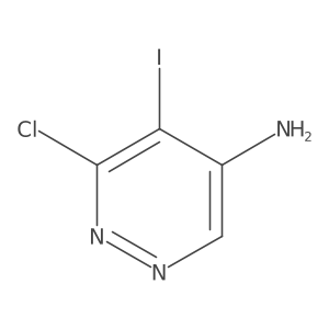 6-Chloro-5-iodopyridazin-4-amine结构式