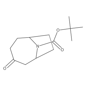tert-Butyl (1R,6S)-3-oxo-9-azabicyclo[4.2.1]nonane-9-carboxylate结构式