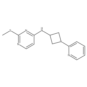 2-(methylsulfanyl)-N-[1-(pyridin-2-yl)azetidin-3-yl]pyrimidin-4-amine结构式