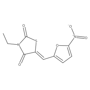 (5E)-3-ethyl-5-[(5-nitro-2-furyl)methylene]-1,3-thiazolidine-2,4-dione Structure