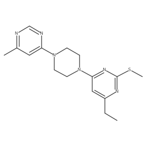 4-Ethyl-6-[4-(6-methylpyrimidin-4-yl)piperazin-1-yl]-2-(methylsulfanyl)pyrimidine结构式