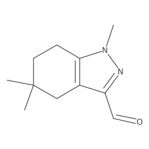 1,5,5-trimethyl-4,5,6,7-tetrahydro-1H-indazole-3-carbaldehyde结构式