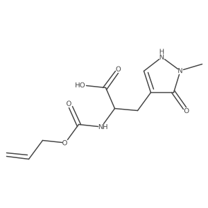 (2R)-3-(5-hydroxy-1-methyl-1H-pyrazol-4-yl)-2-{[(prop-2-en-1-yloxy)carbonyl]amino}propanoic acid Structure