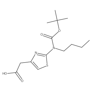 2-(2-{[(Tert-butoxy)carbonyl](butyl)amino}-1,3-thiazol-4-yl)acetic acid Structure