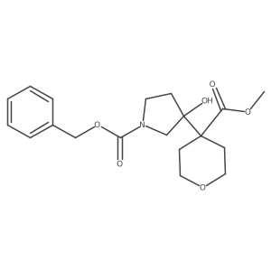 Benzyl 3-hydroxy-3-[4-(methoxycarbonyl)oxan-4-yl]pyrrolidine-1-carboxylate Structure