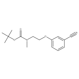 tert-butyl N-[2-(3-cyanophenoxy)ethyl]-N-methylcarbamate Structure