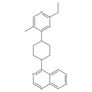5-Methyl-2-(methylsulfanyl)-4-(4-{pyrido[3,4-d]pyrimidin-4-yl}piperazin-1-yl)pyrimidine Structure