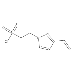 2-(3-formyl-1H-pyrazol-1-yl)ethane-1-sulfonyl chloride结构式