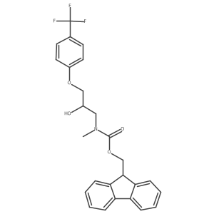 (9H-fluoren-9-yl)methyl N-{2-hydroxy-3-[4-(trifluoromethyl)phenoxy]propyl}-N-methylcarbamate Structure