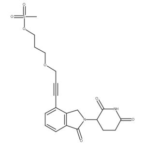 3-[3-[2-(2,6-Dioxo-3-piperidyl)-1-oxo-isoindolin-4-yl]prop-2-ynoxy]propyl methanesulfonate结构式