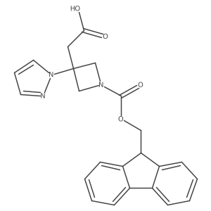 2-(1-{[(9H-fluoren-9-yl)methoxy]carbonyl}-3-(1H-pyrazol-1-yl)azetidin-3-yl)acetic acid Structure