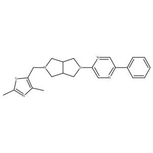 2-{5-[(2,4-Dimethyl-1,3-thiazol-5-yl)methyl]-octahydropyrrolo[3,4-c]pyrrol-2-yl}-5-phenylpyrazine结构式