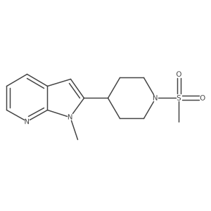 1-methanesulfonyl-4-{1-methyl-1H-pyrrolo[2,3-b]pyridin-2-yl}piperidine Structure