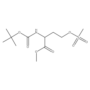 Methyl N-(tert-butoxycarbonyl)-O-(methylsulfonyl)homoserinate结构式