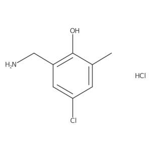 2-(Aminomethyl)-4-chloro-6-methylphenol hydrochloride结构式