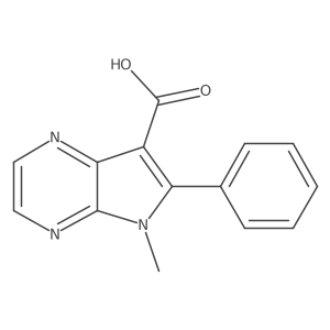5-methyl-6-phenyl-5H-pyrrolo[2,3-b]pyrazine-7-carboxylic acid结构式