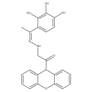 10-(((1-(2,3,4-Trihydroxyphenyl)ethylidene)hydrazino)acetyl)-10H-phenothiazine Structure