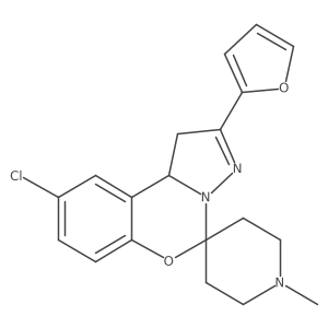 9-Chloro-2-(furan-2-yl)-1'-methyl-1,10b-dihydrospiro[benzo[e]pyrazolo[1,5-c][1,3]oxazine-5,4'-piperidine] Structure
